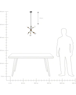 Loftlampe AROYO Glas Hvid