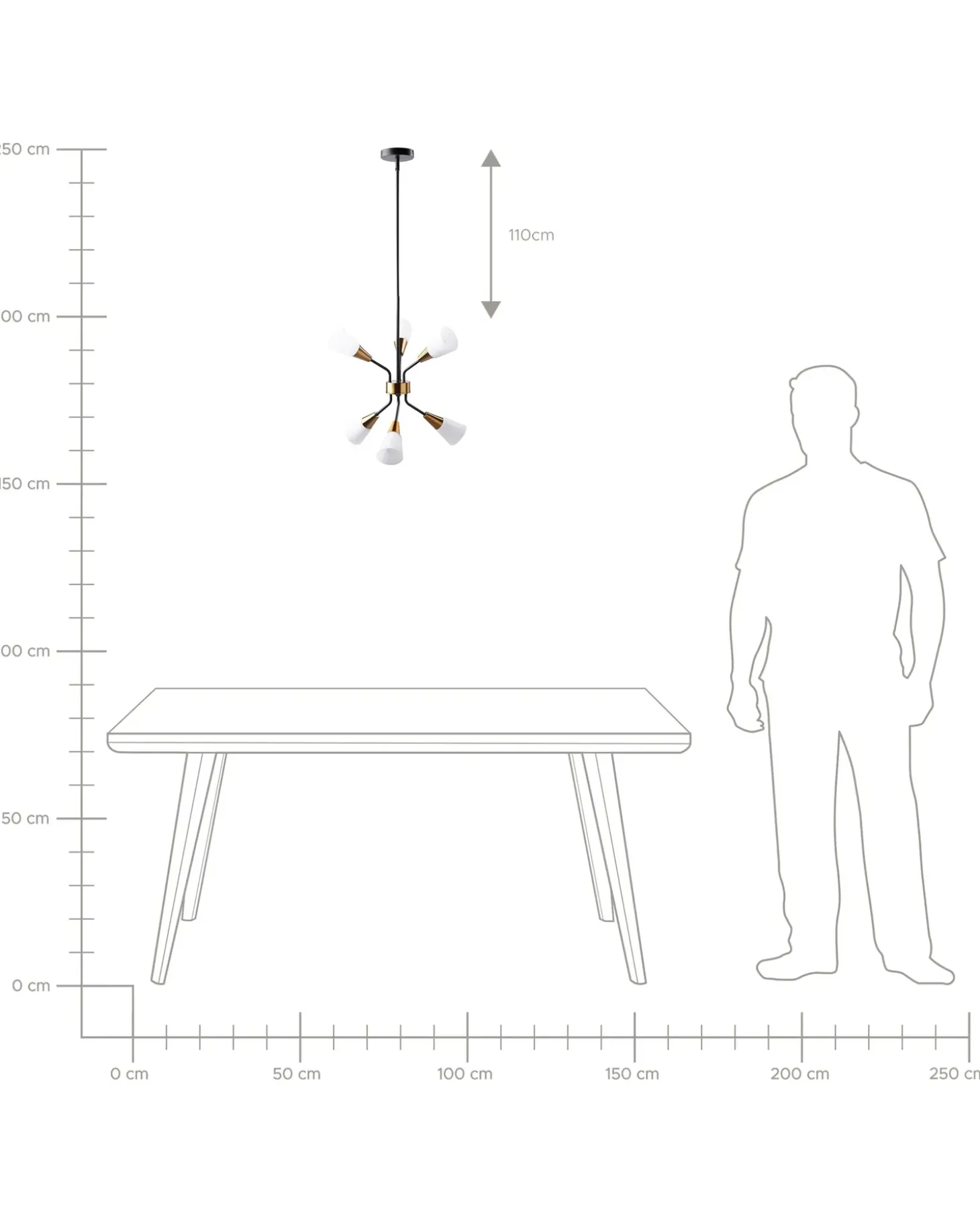Loftlampe AROYO Glas Hvid