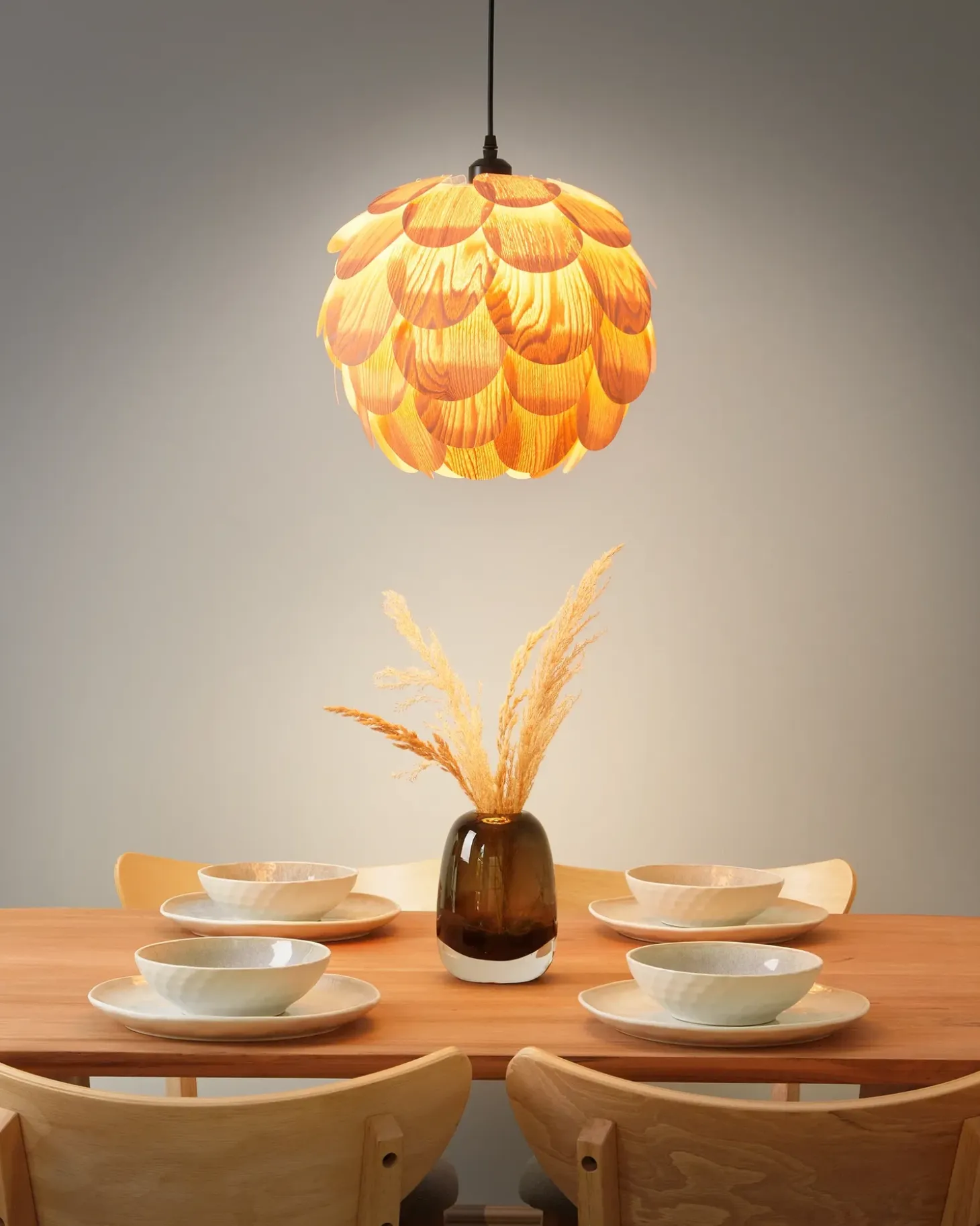 Loftlampe BAMPUR Bambus Naturlig
