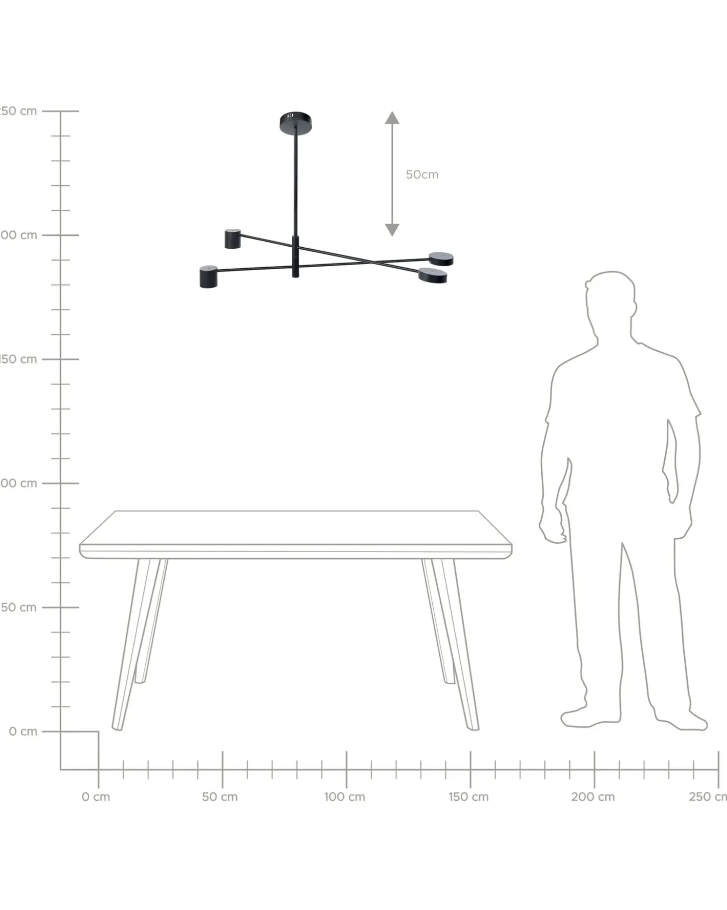 Loftlampe BANDON Metal Sort