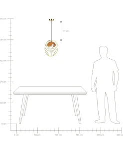 Loftlampe BARGO Metal Guld