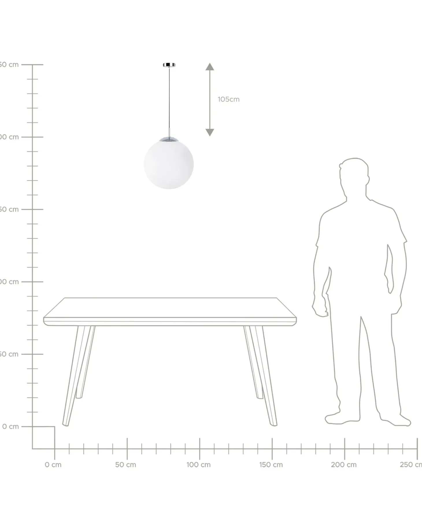 Loftlampe BARROW Glas Hvid