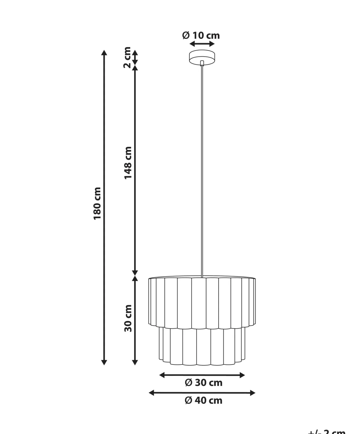 Loftlampe BELESSA Hør Lys Beige