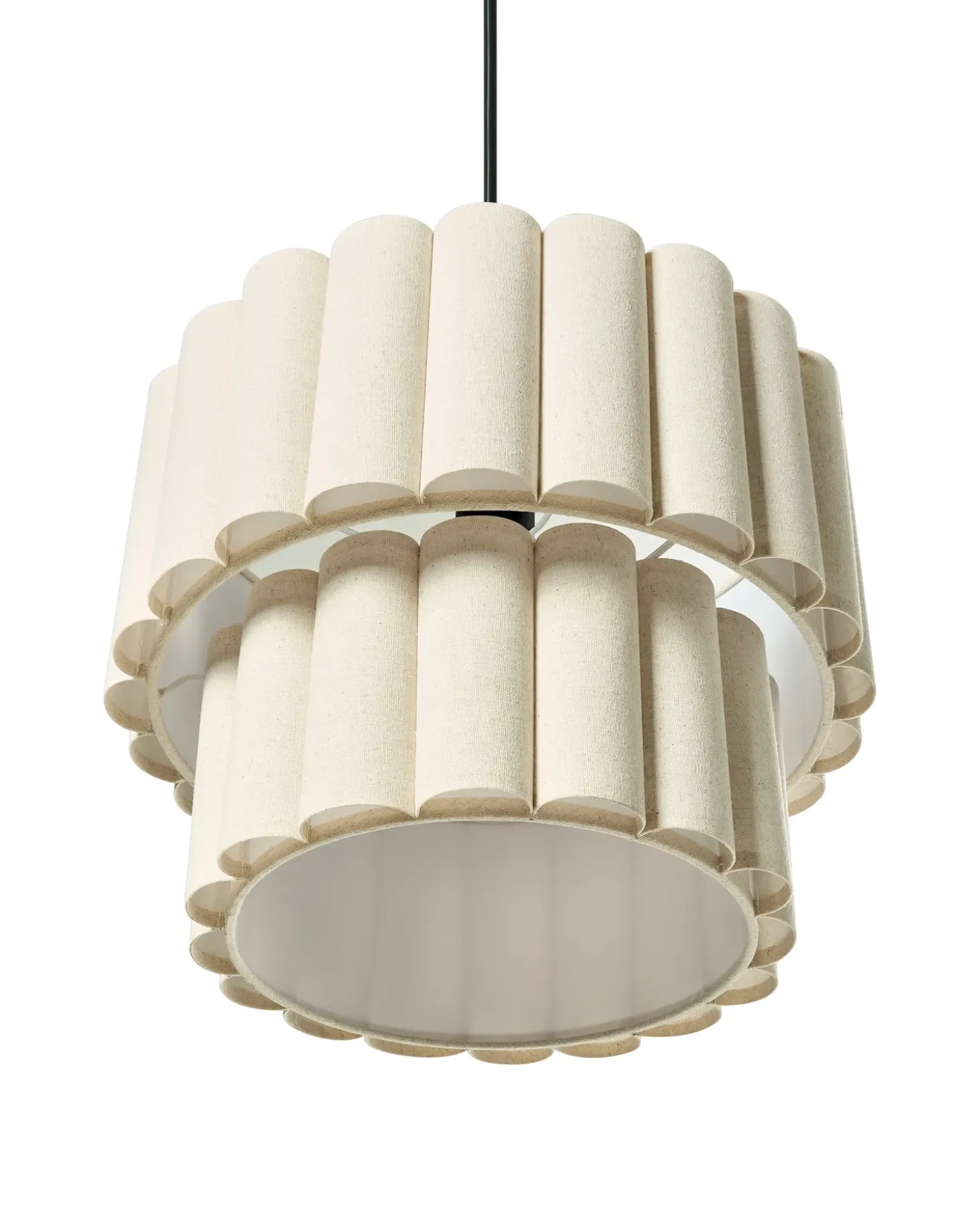 Loftlampe BELESSA Hør Lys Beige