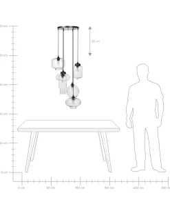 Loftlampe BEMBOKA Glas Transparent