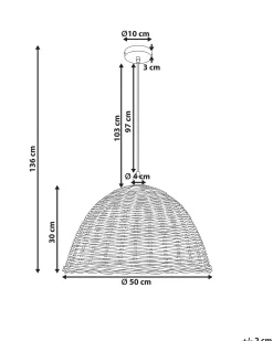 Loftlampe BENGO Rattan Naturlig