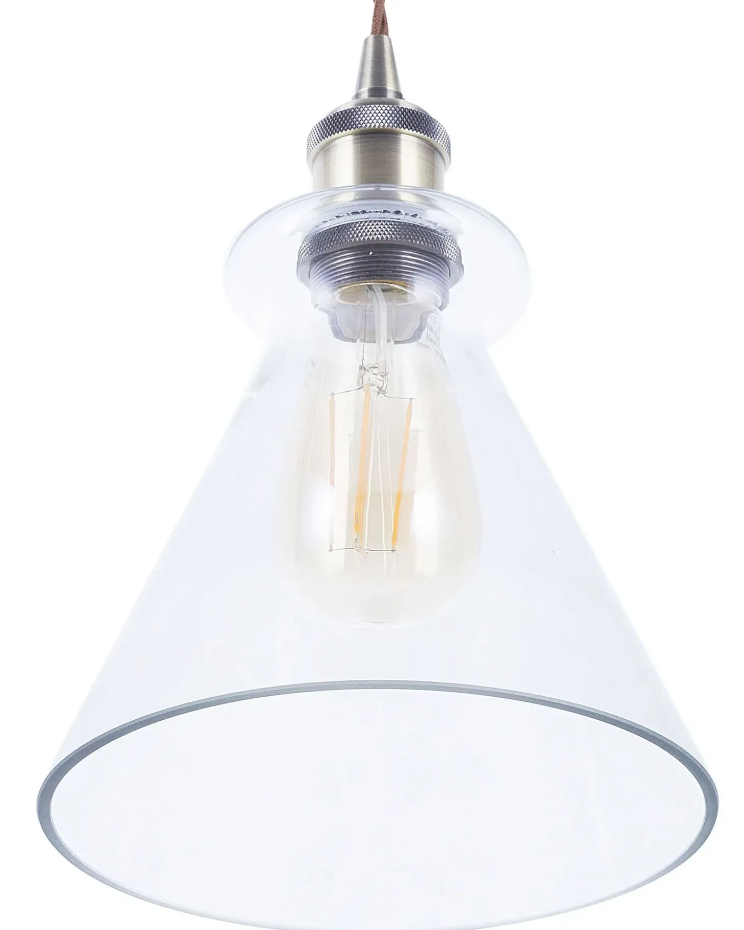 Loftlampe BERGANTES Glas Transparent