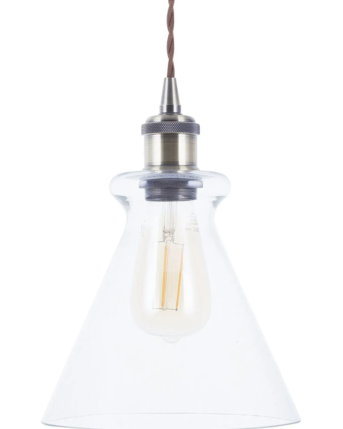 Loftlampe BERGANTES Glas Transparent