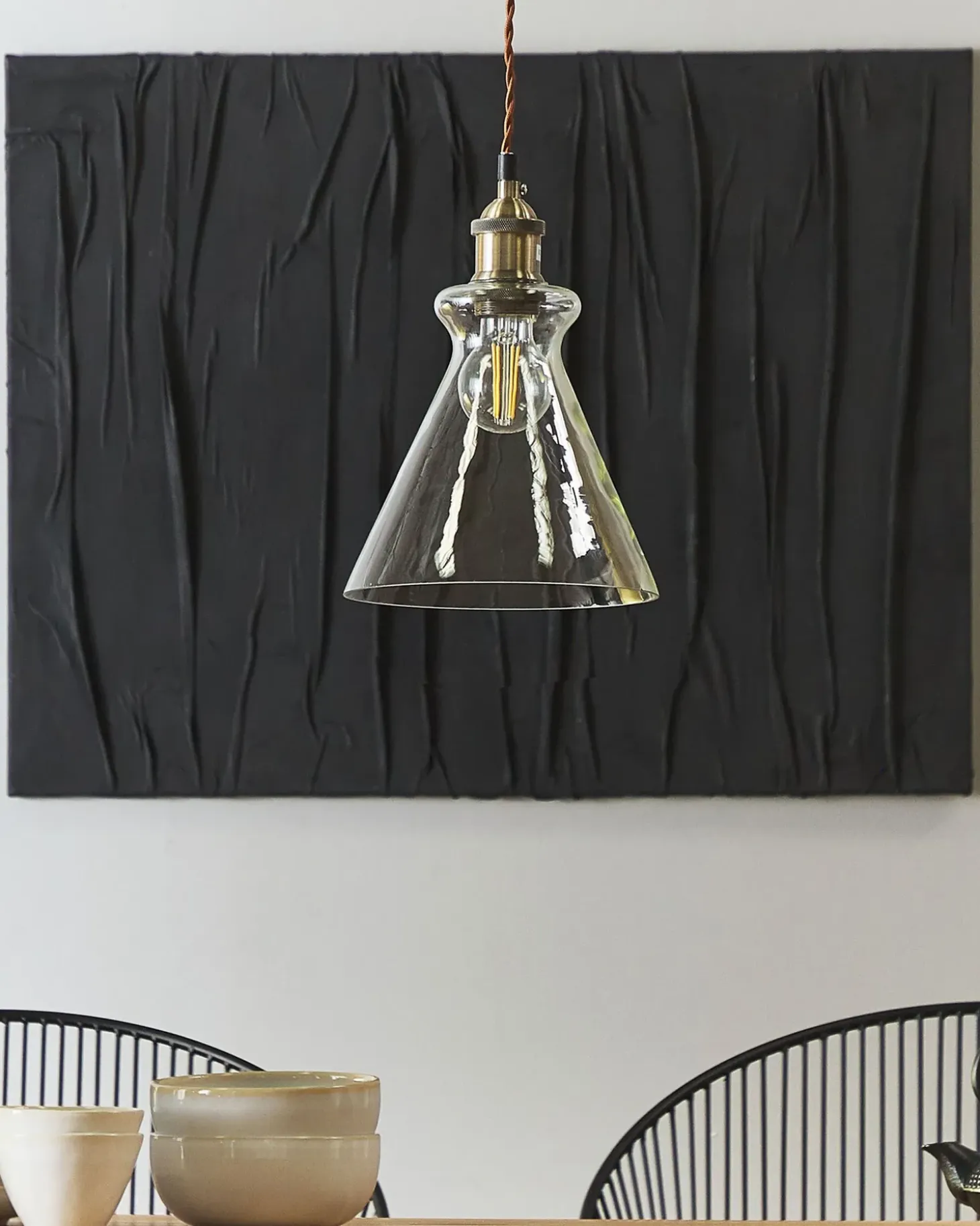 Loftlampe BERGANTES Glas Transparent