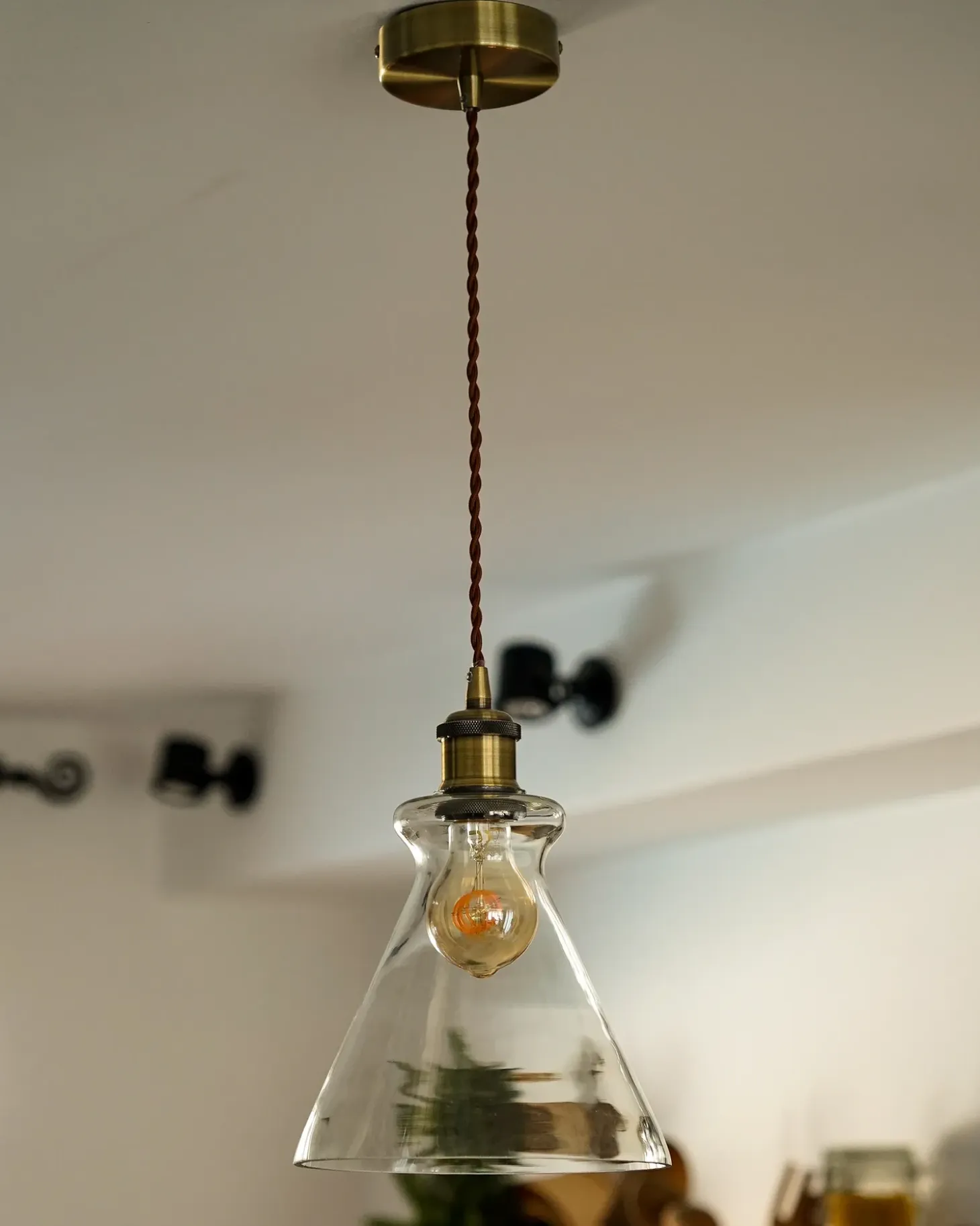 Loftlampe BERGANTES Glas Transparent