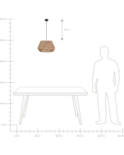 Loftlampe BIRAU Jute Naturlig