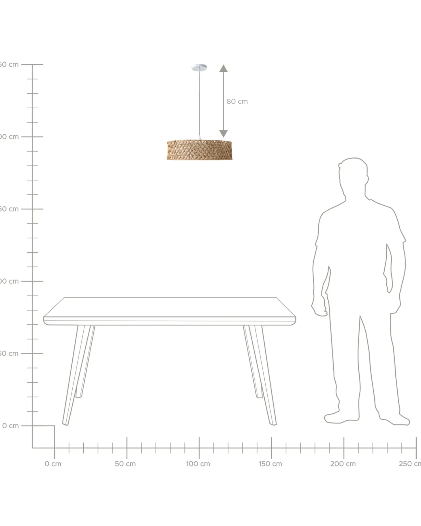 Loftlampe BLONDIN papirreb Naturlig