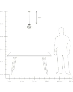 Loftlampe BOJANA Metal Sølv
