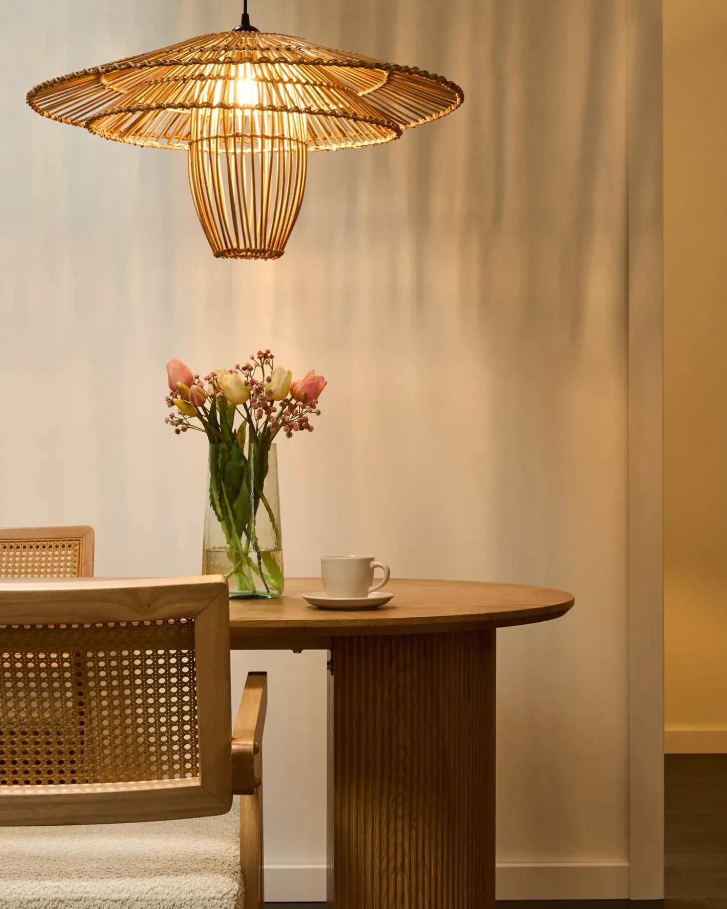 Loftlampe BOTIJAS Rattan Naturlig