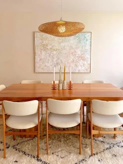 Loftlampe BOYNE Bambus Lysebrun