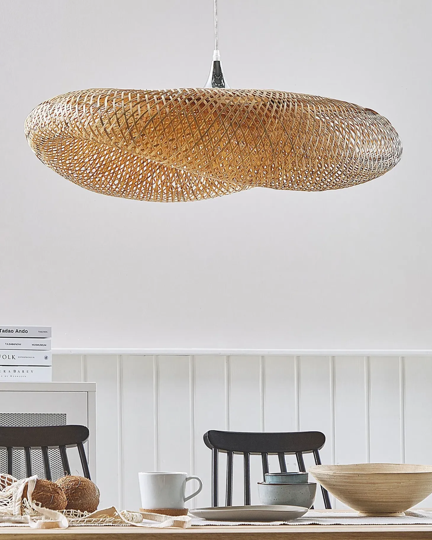 Loftlampe BOYNE Bambus Lysebrun