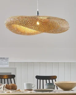 Loftlampe BOYNE Bambus Lysebrun