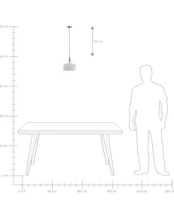 Loftlampe BURANO Beton Hvid