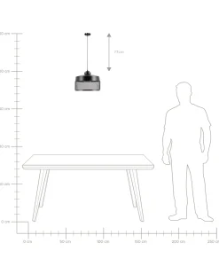 Loftlampe CARDENER Metal Sort