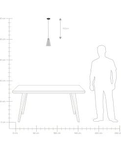 Loftlampe CARES Metal Lysegrå