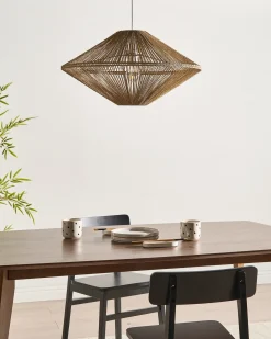 Loftlampe CAVES papirreb Naturlig
