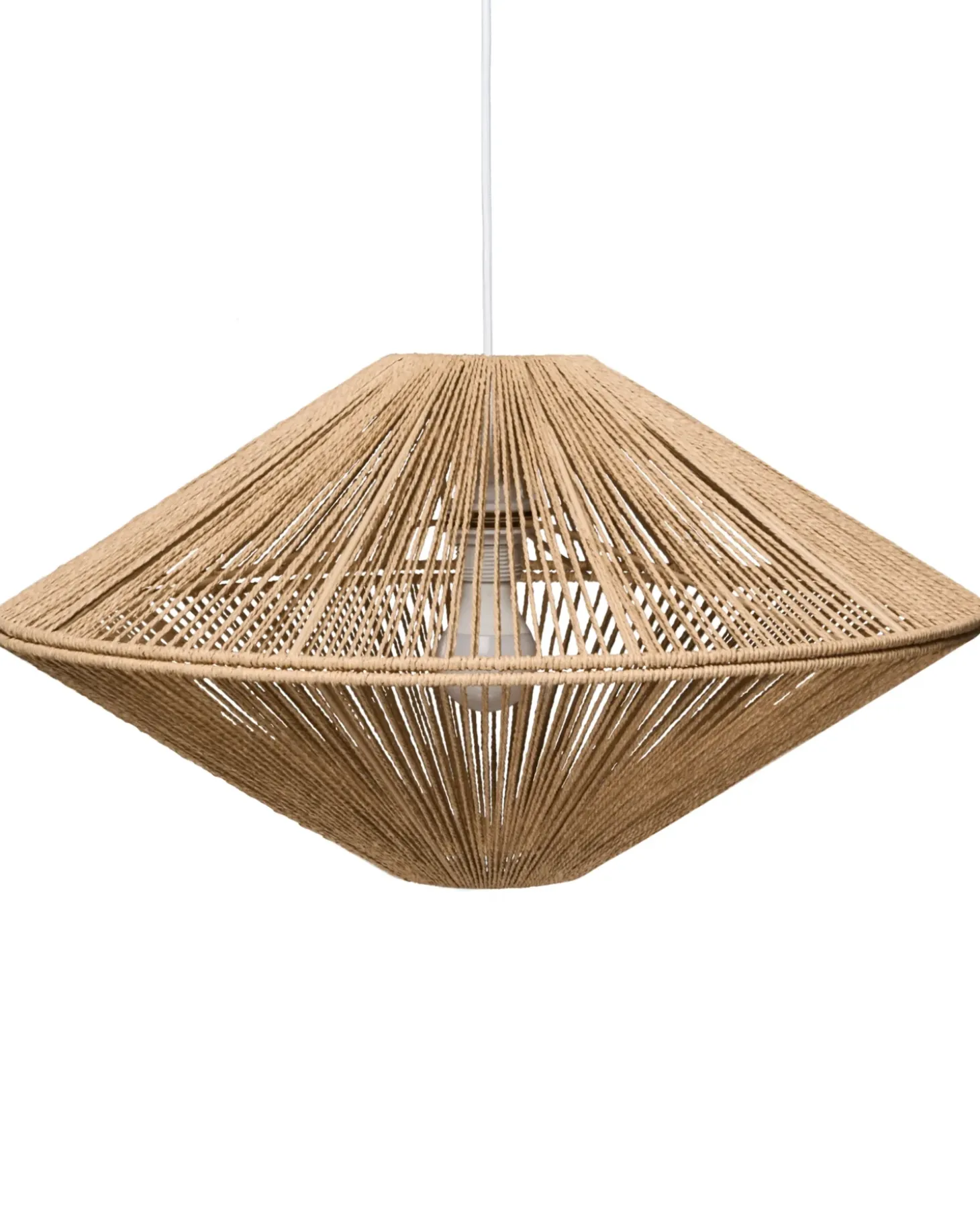 Loftlampe CAVES papirreb Naturlig