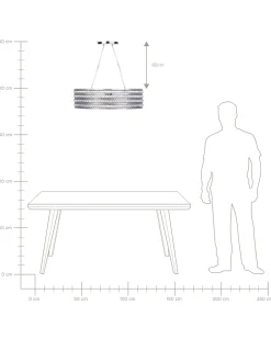Loftlampe CAVONE Krystal Sølv