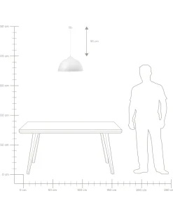 Loftlampe CETINA Metal Hvid