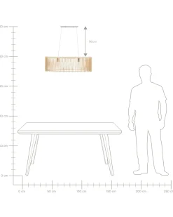 Loftlampe CHARI Lysebrun