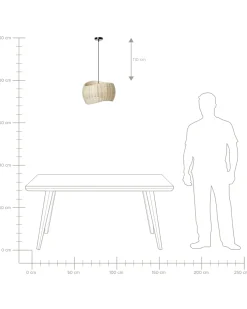 Loftlampe COAMO Rattan Naturlig