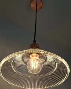 Loftlampe CURONE Glas Kobber