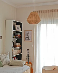 Loftlampe DAMIT Flet Naturlig
