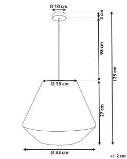 Loftlampe DAMIT Flet Naturlig