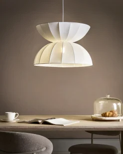 Loftlampe DEBONS Kunstsilke Hvid