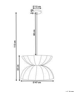 Loftlampe DEBONS Kunstsilke Hvid