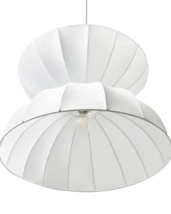 Loftlampe DEBONS Kunstsilke Hvid