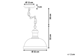 Loftlampe DIDESSA Metal Cremehvid
