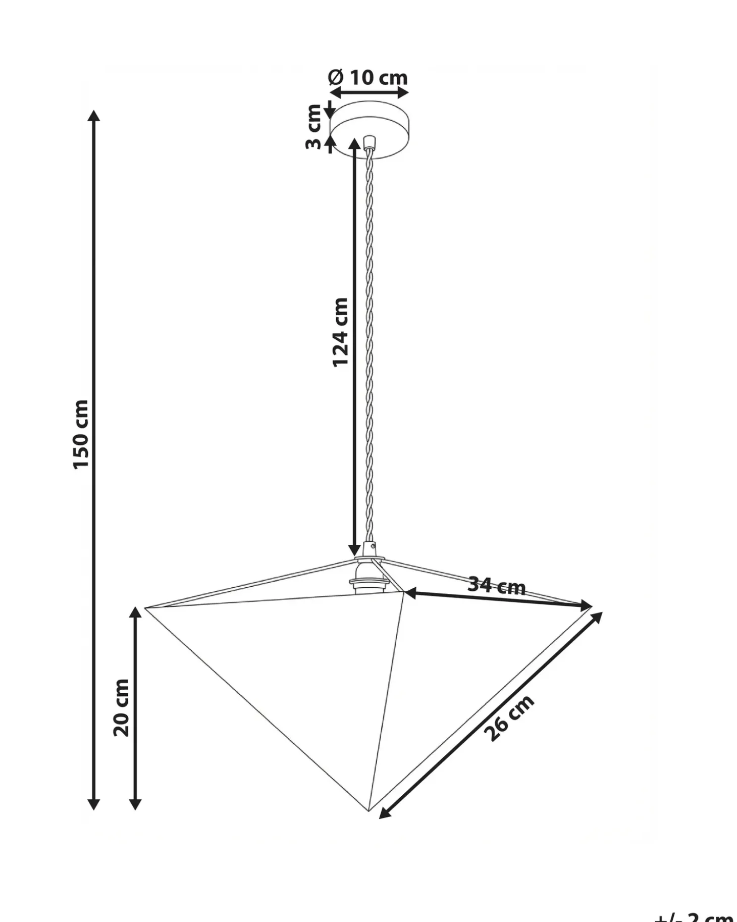 Loftlampe DUDO Beige
