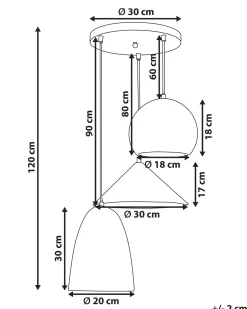 Loftlampe ENDRICK Flet Naturlig Hvid Brun