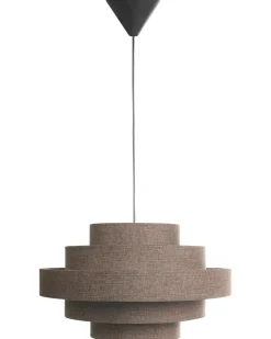 Loftlampe EREBATO Hør Brun