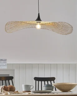 Loftlampe FLOYD Bambus Lysebrun