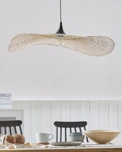 Loftlampe FLOYD Bambus Lysebrun