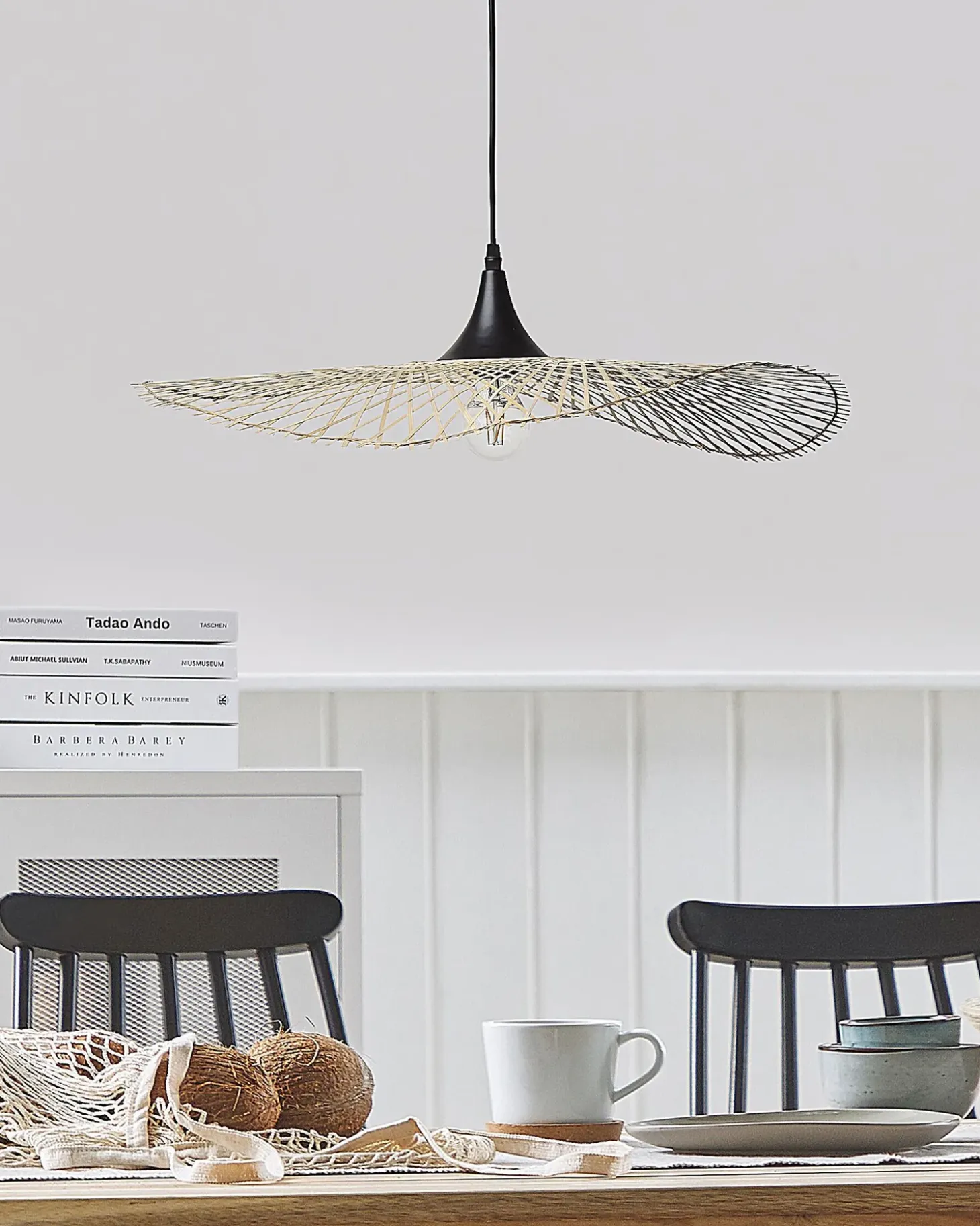 Loftlampe FLOYD Bambus Lysebrun