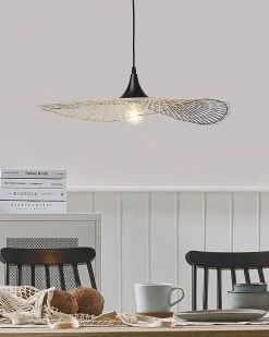 Loftlampe FLOYD Bambus Lysebrun
