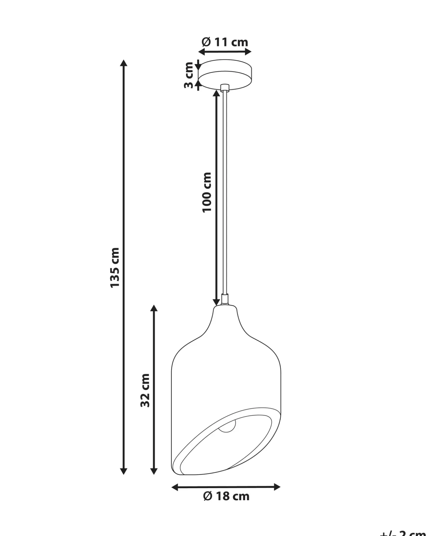 Loftlampe GANDAKI Mangotræ Lysebrun