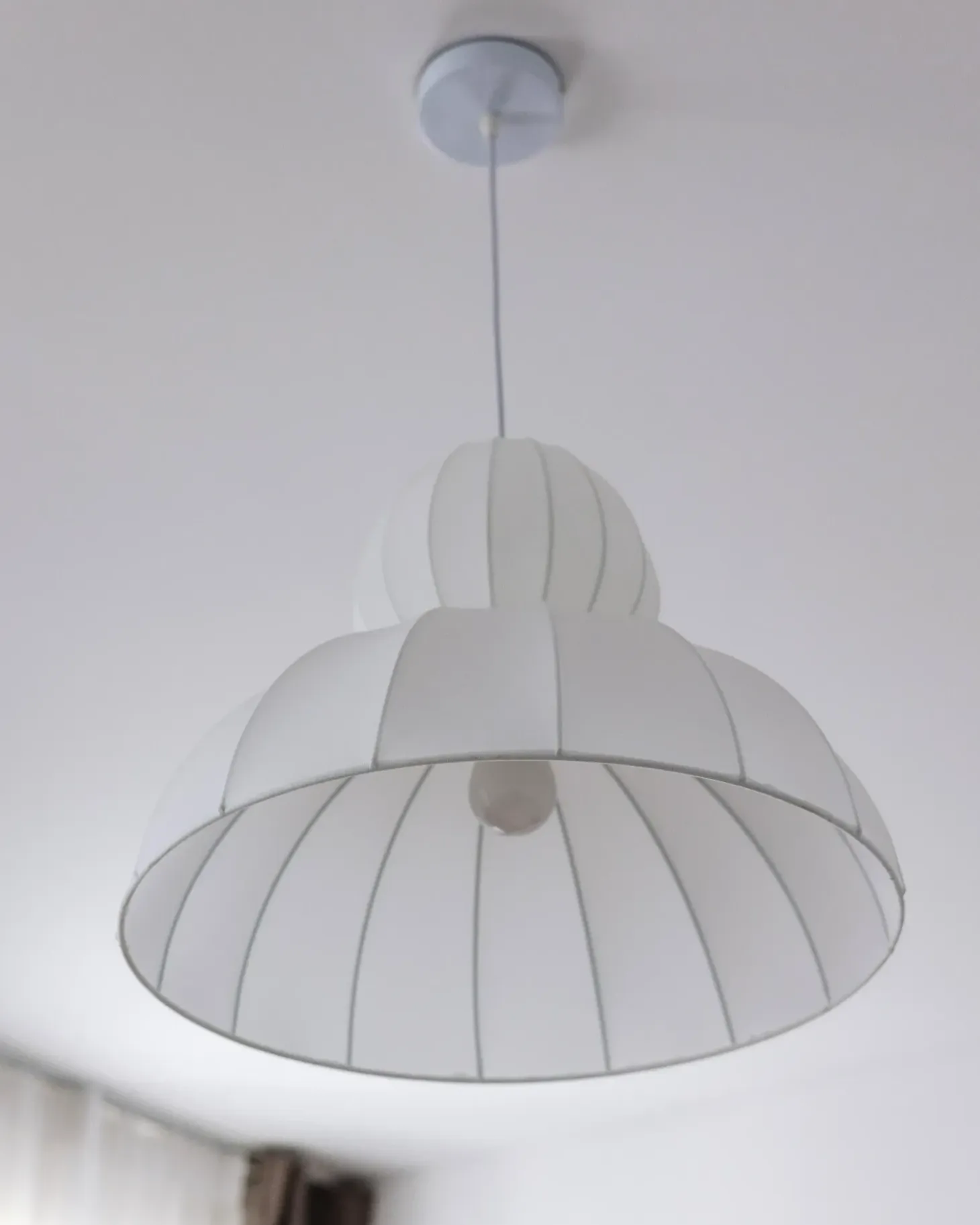 Loftlampe GOELETTE Kunstsilke Hvid