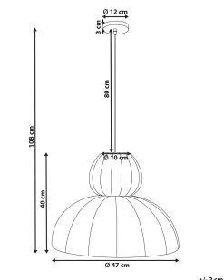 Loftlampe GOELETTE Kunstsilke Hvid