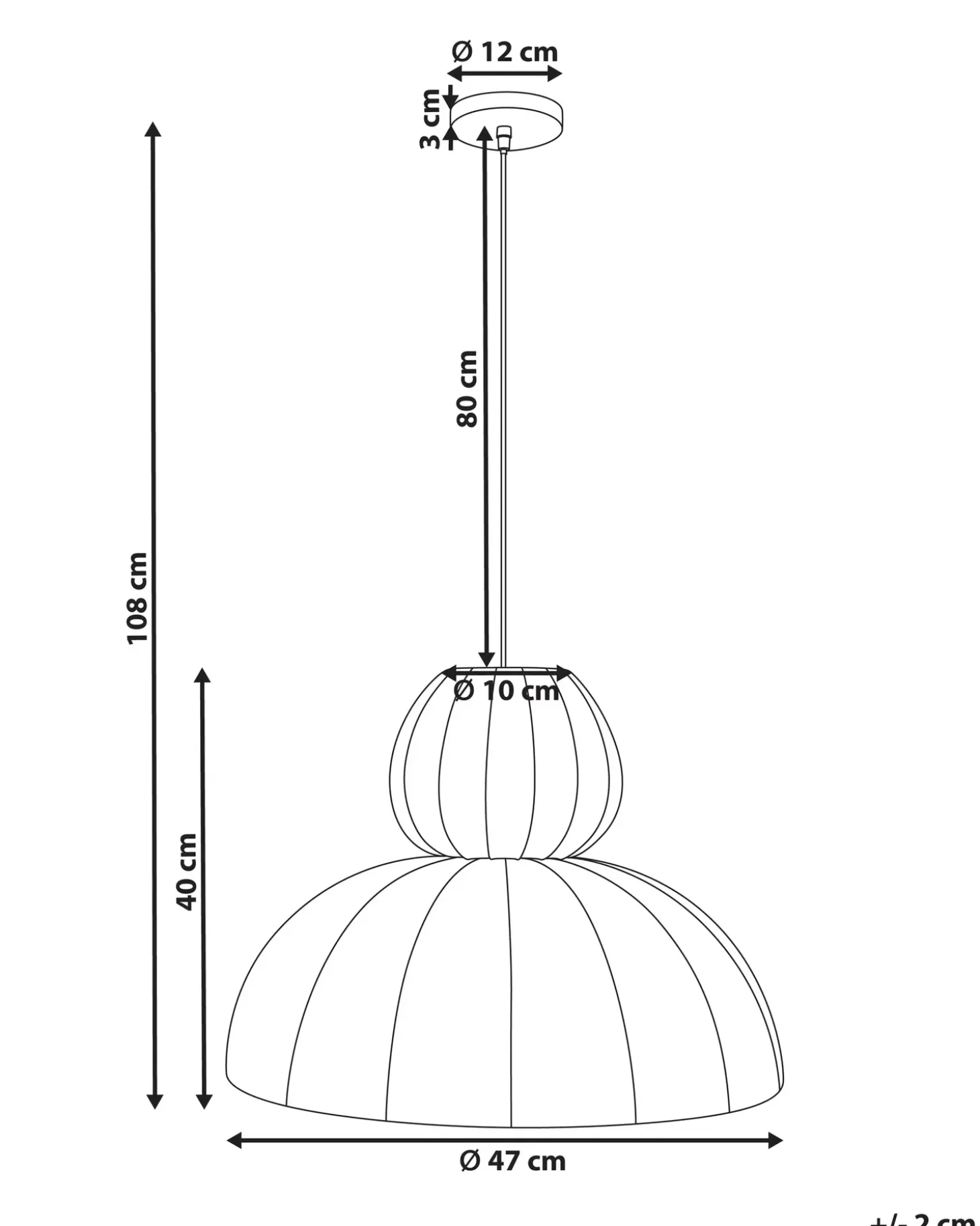 Loftlampe GOELETTE Kunstsilke Hvid