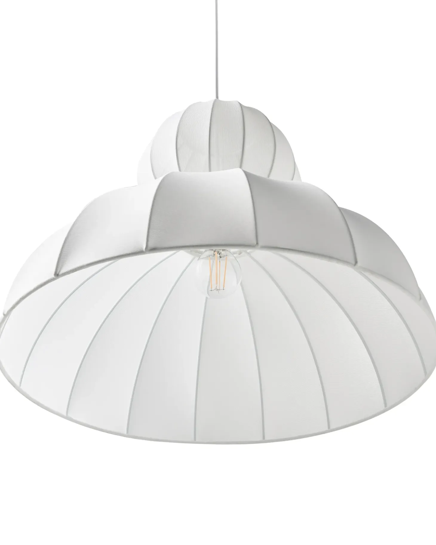 Loftlampe GOELETTE Kunstsilke Hvid