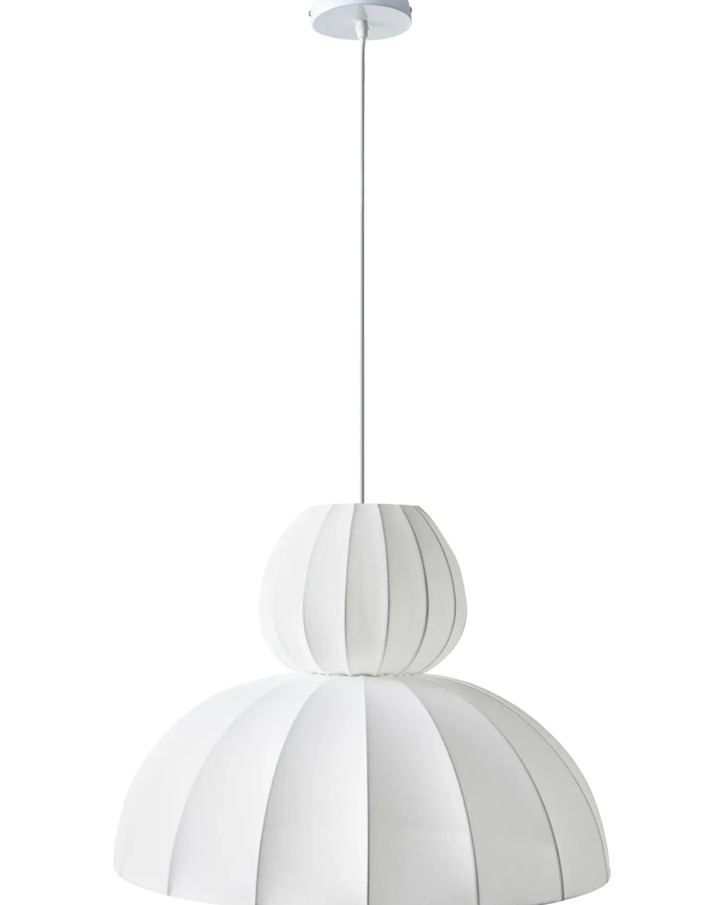 Loftlampe GOELETTE Kunstsilke Hvid